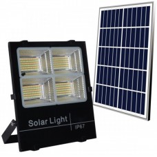 Solar Προβολέας LED 100W CCT με Φωτοβολταϊκό πάνελ & Μπαταρία Στεγανός IP66 6611